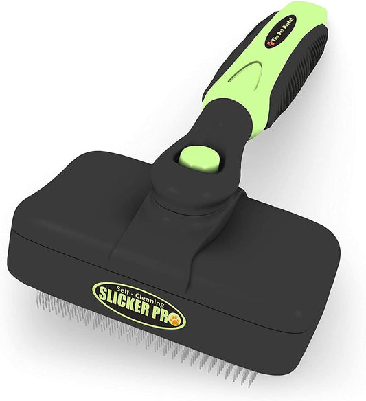 Self-Cleaning Slicker Brush – Grooming & Deshedding Tool for Cats & Dogs - Petgrove Online