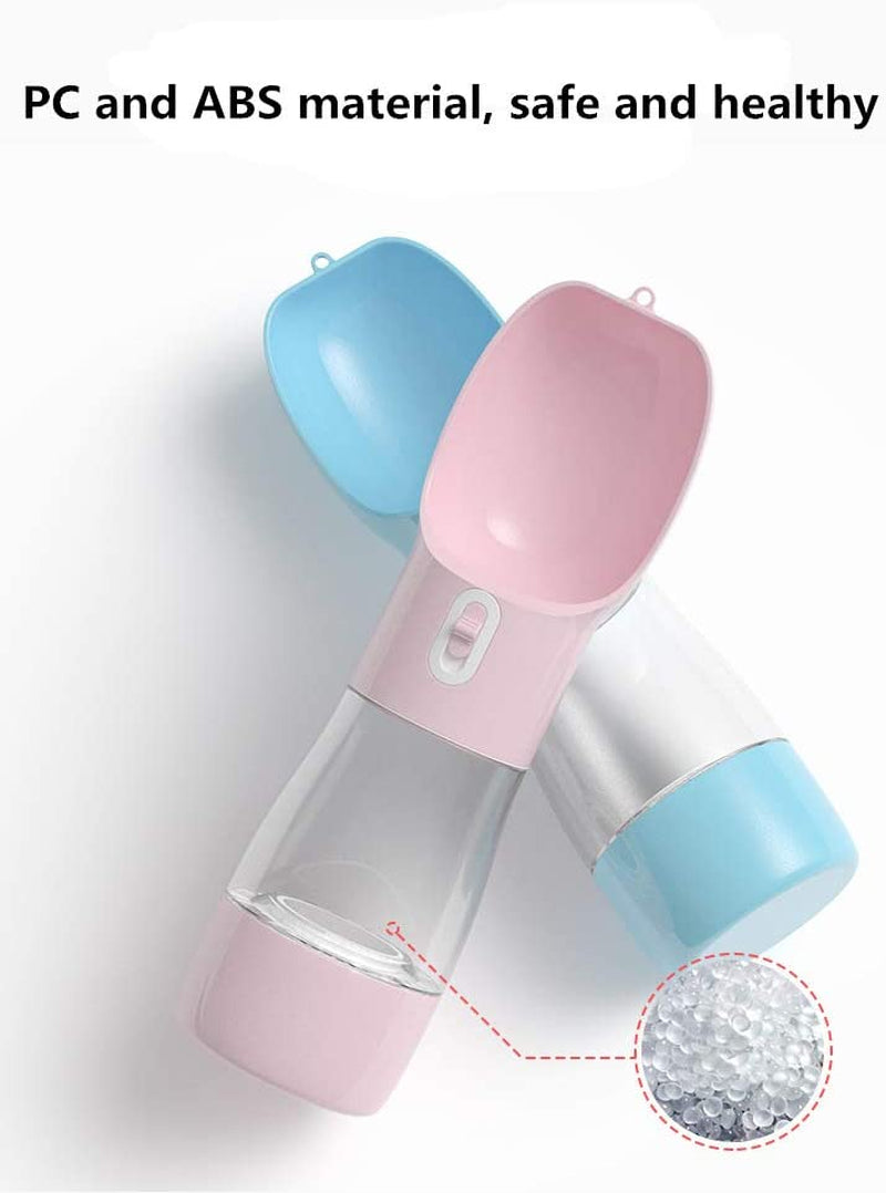Leakproof Outdoor Dog Water Bottle with Built-In Food Container – Travel Friendly