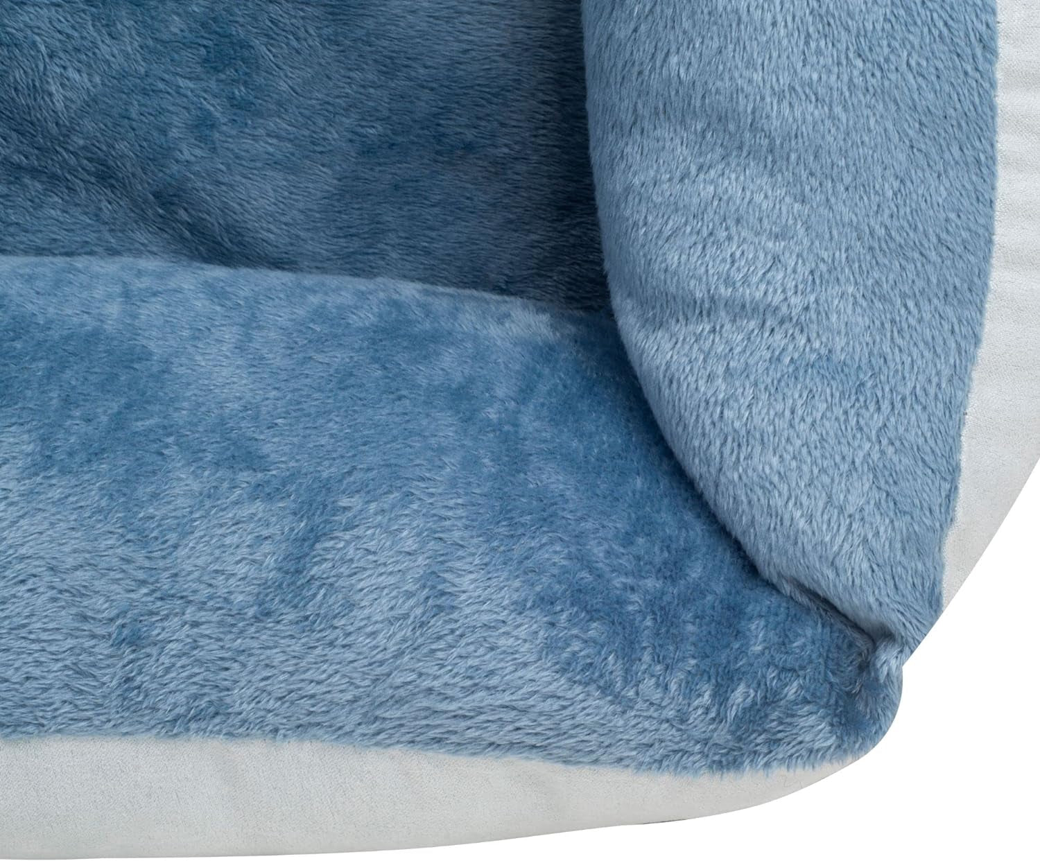 Orthopedic Rectangle Dog Bed – Medium Size with Bolsters (25"x21", Blue)