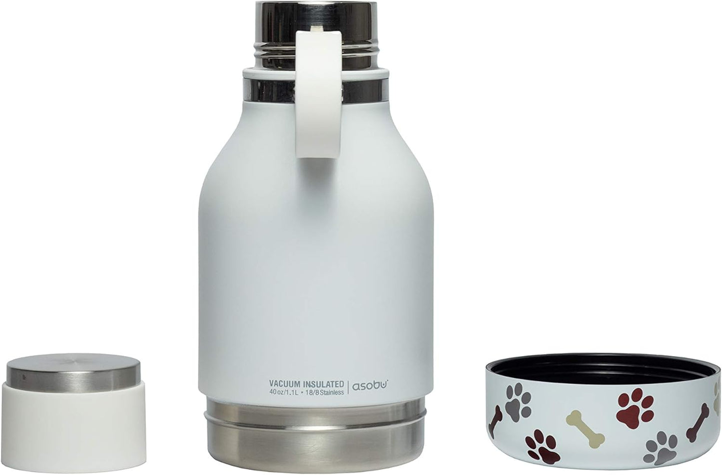 Dog Travel Bowl & 1.1L Insulated Water Bottle Combo – Leak-Proof & Stylish