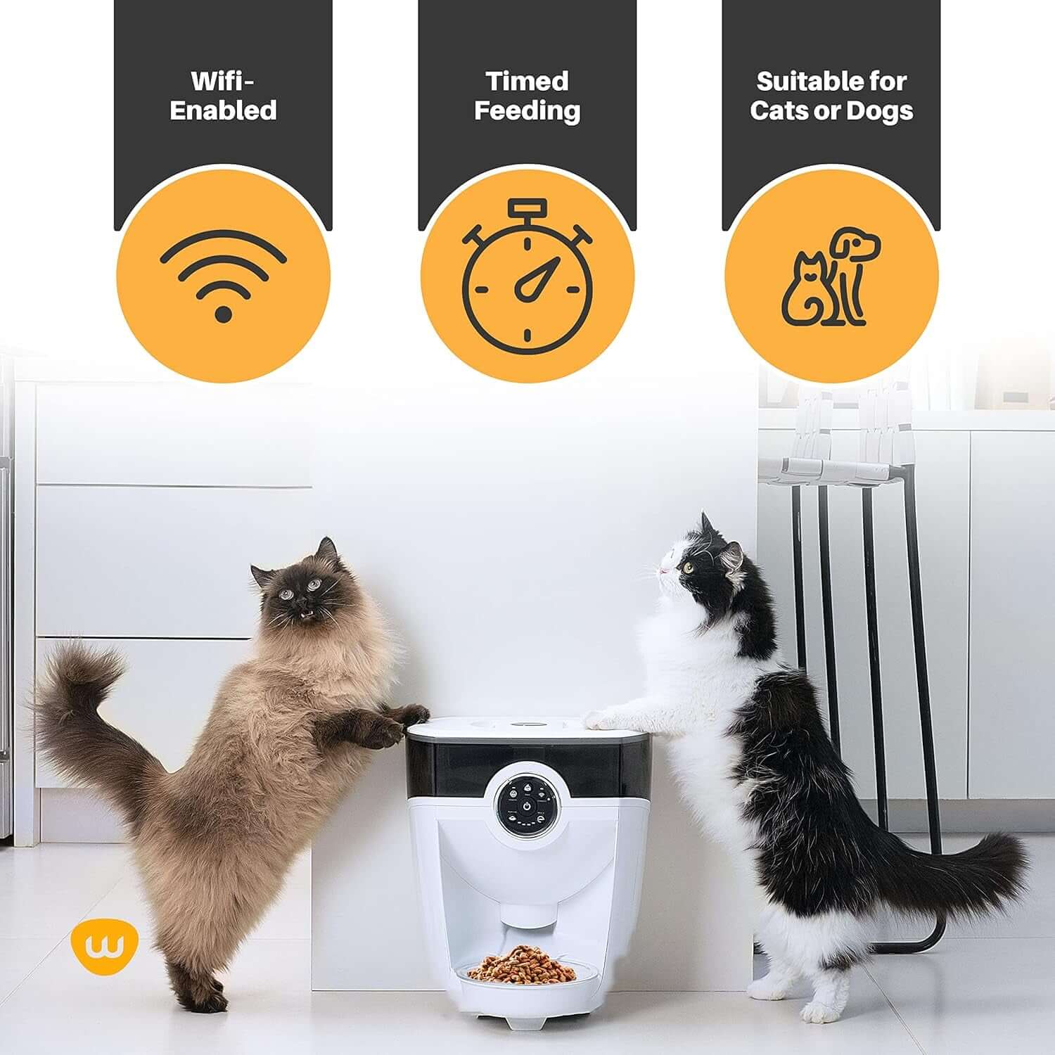 Feeder-Robot Smart Automatic Pet Feeder – Wi-Fi Enabled with Backup Battery
