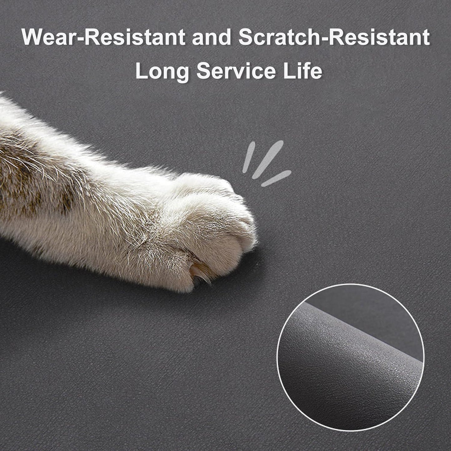 Cat Food Mat for Pet Dog Food Mat, Cat Mat for Food and Water, Cat Feeding Mat Pet Dog Cat Bowl Mat, Non-Slip Super Absorbent, with Multiple Cat Heads Logo，18.1 X 11.8 Inches, Dark Grey