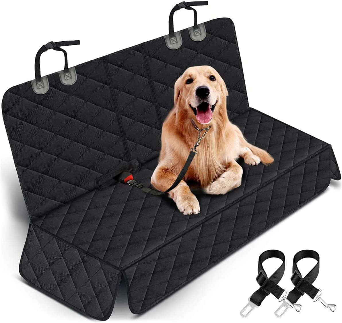 Waterproof Dog Car Seat Cover – Black, Non-Slip & Scratch-Resistant Black