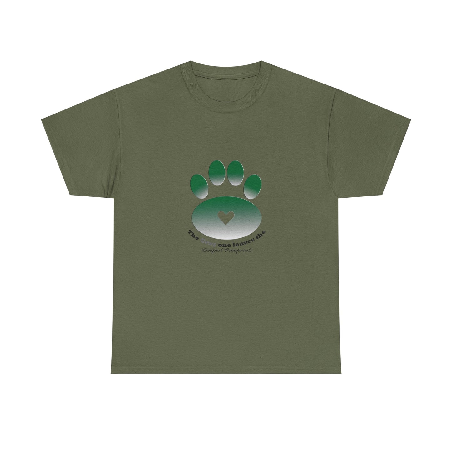 T-Shirt — Green Paw Heart Rescue Support Tee