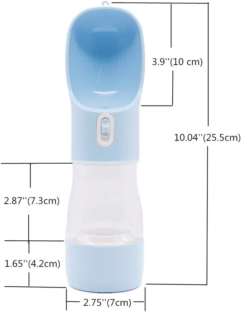 Leakproof Outdoor Dog Water Bottle with Built-In Food Container – Travel Friendly