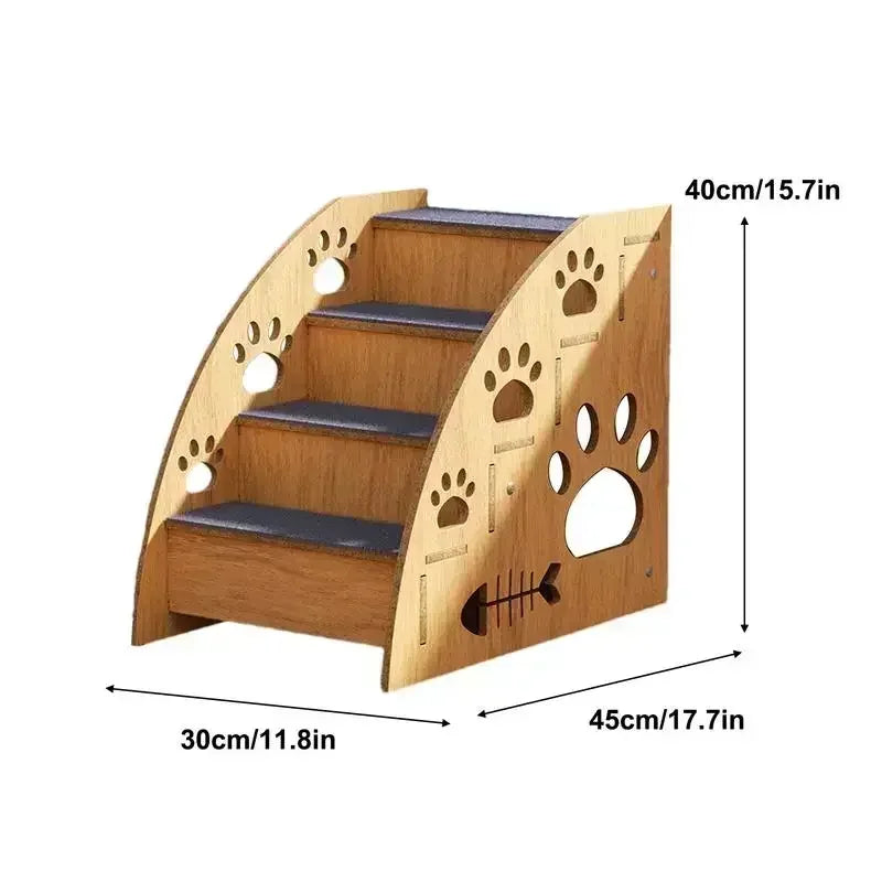 Non-Slip Wooden Dog Ramp &amp; Stairs for Senior Dogs – Beds &amp; Couches