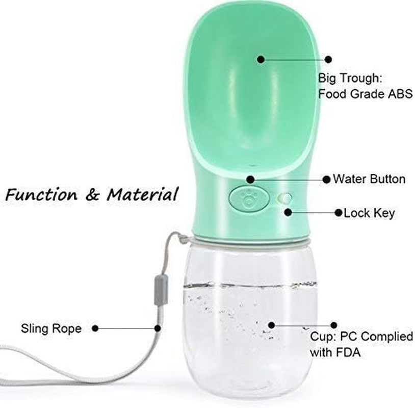 12oz Portable Dog Water Bottle – Leakproof Travel Dispenser for Small Pets