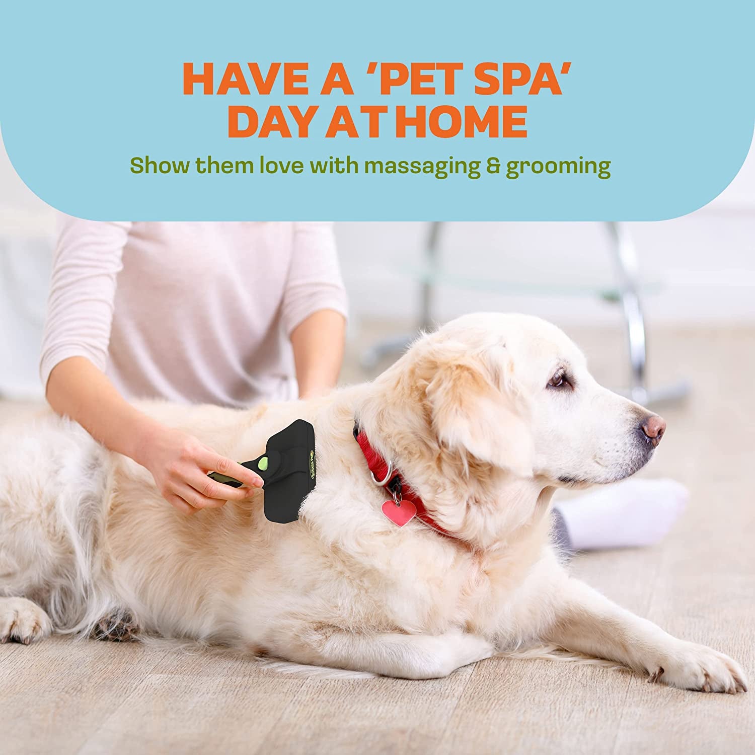 Self-Cleaning Slicker Brush – Grooming & Deshedding Tool for Cats & Dogs