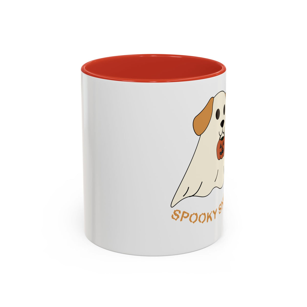 Spooky Snoot Dog Halloween Accent Coffee Mug Red 11oz