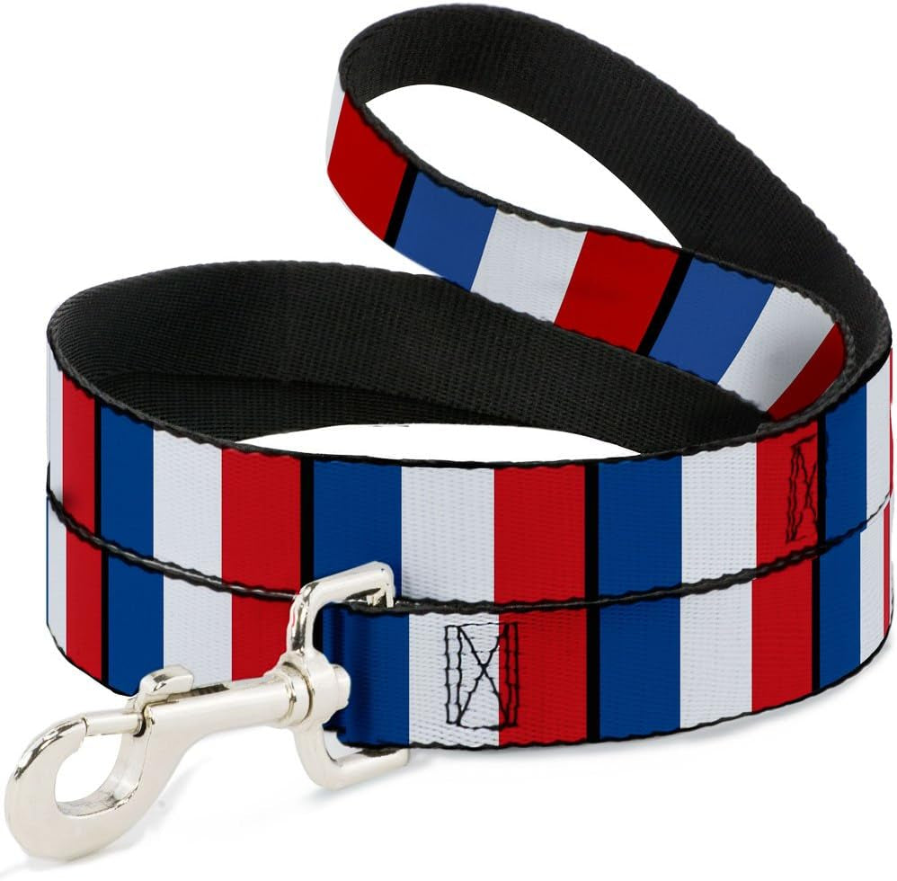 France Flag Pet Leash – 4ft Long, 1" Wide with Strong Clasp - Petgrove Online