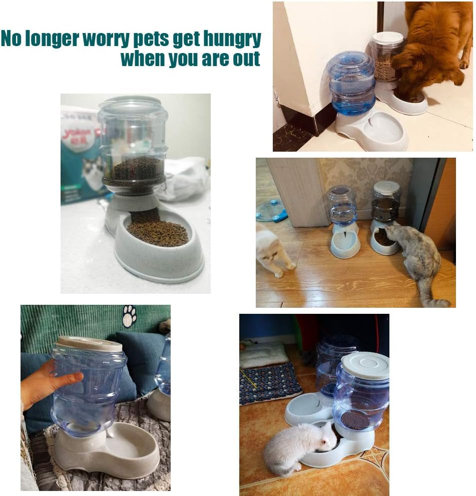 1-Gallon Gravity Pet Feeder – Automatic Food Dispenser for Cats & Small Dogs