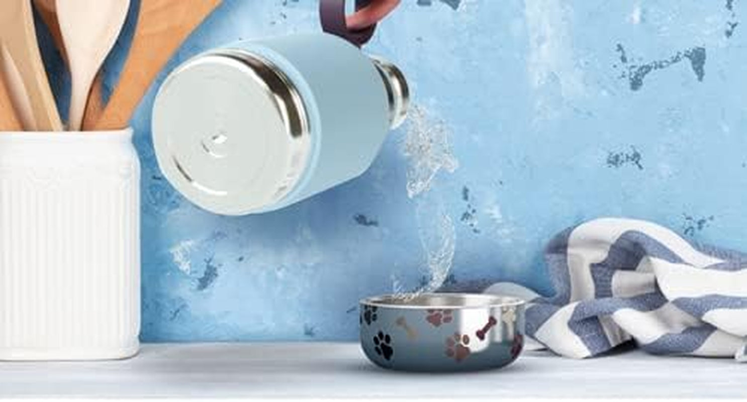 Dog Travel Bowl & 1.1L Insulated Water Bottle Combo – Leak-Proof & Stylish