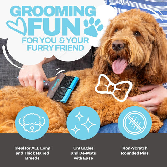Double-Head Doodle Dog Slicker Brush – Grooming Tool for Long-Haired Breeds - Petgrove Online
