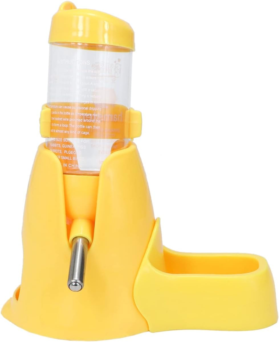 No-Drip Hamster Water Bottle – 80ml Feeder with Food Hut & Removable Base - Petgrove Online