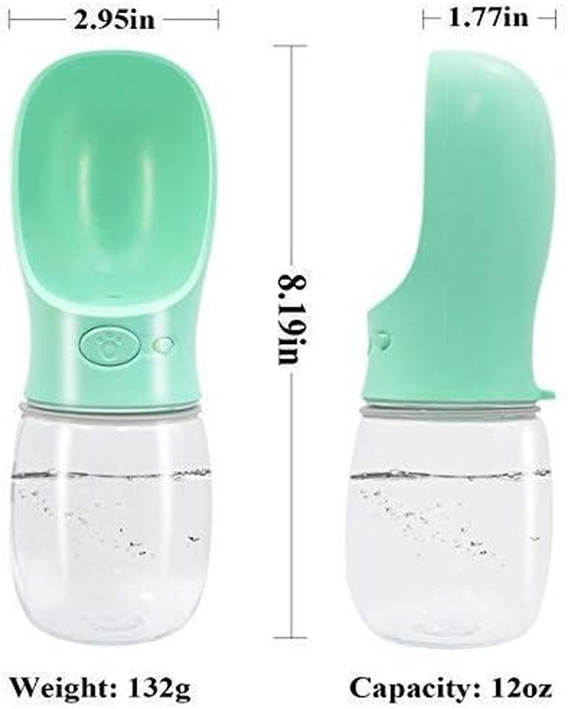 12oz Portable Dog Water Bottle – Leakproof Travel Dispenser for Small Pets