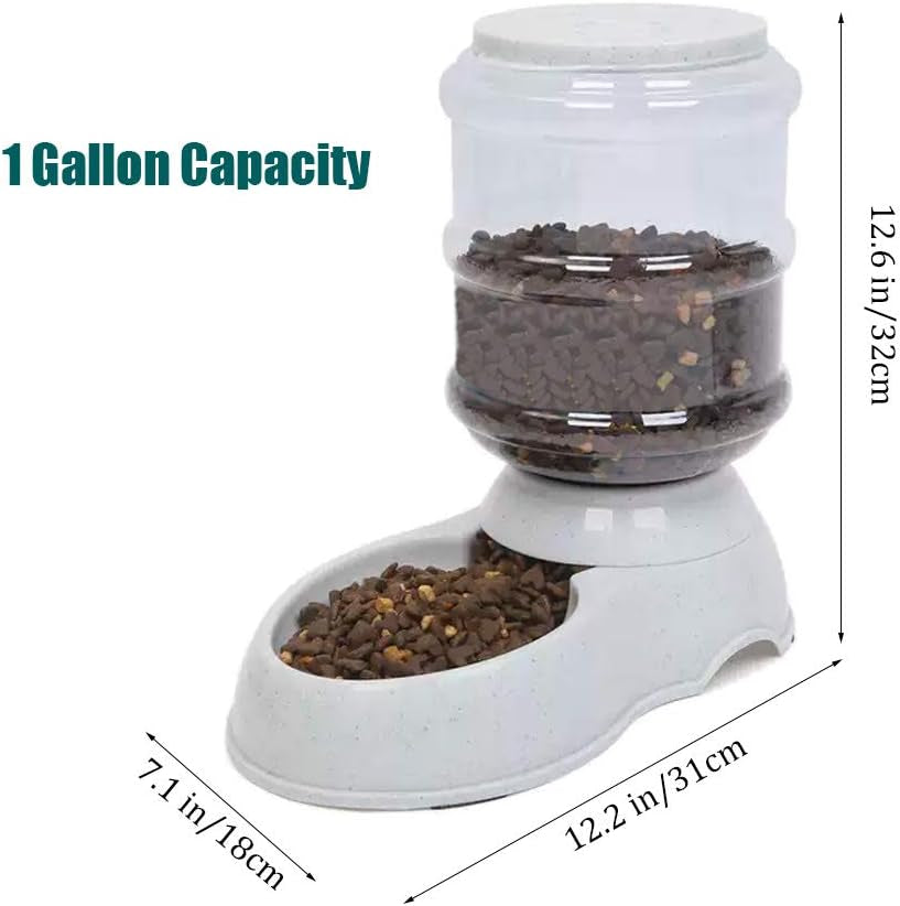 1-Gallon Gravity Pet Feeder – Automatic Food Dispenser for Cats & Small Dogs