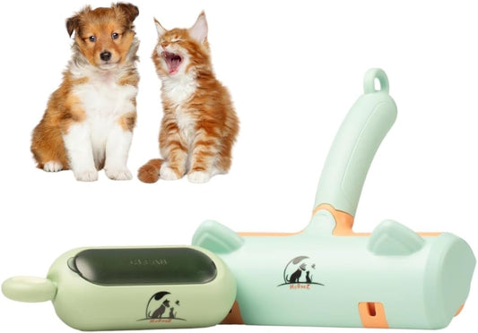 Pet Hair Remover plus Bonus Compact Reusable Roller Bundle for Dog Hair & Cat Hair Cleaning from Bedding, Furniture, Car Seats, and Clothing Default Title