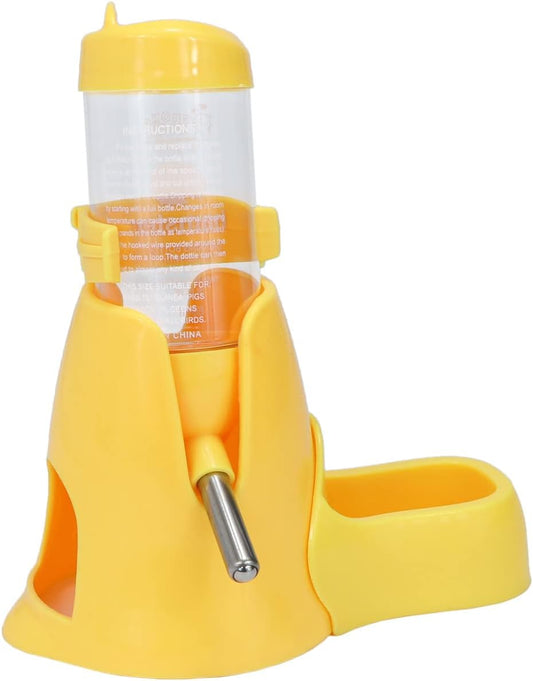 No-Drip Hamster Water Bottle – 80ml Feeder with Food Hut & Removable Base - Petgrove Online