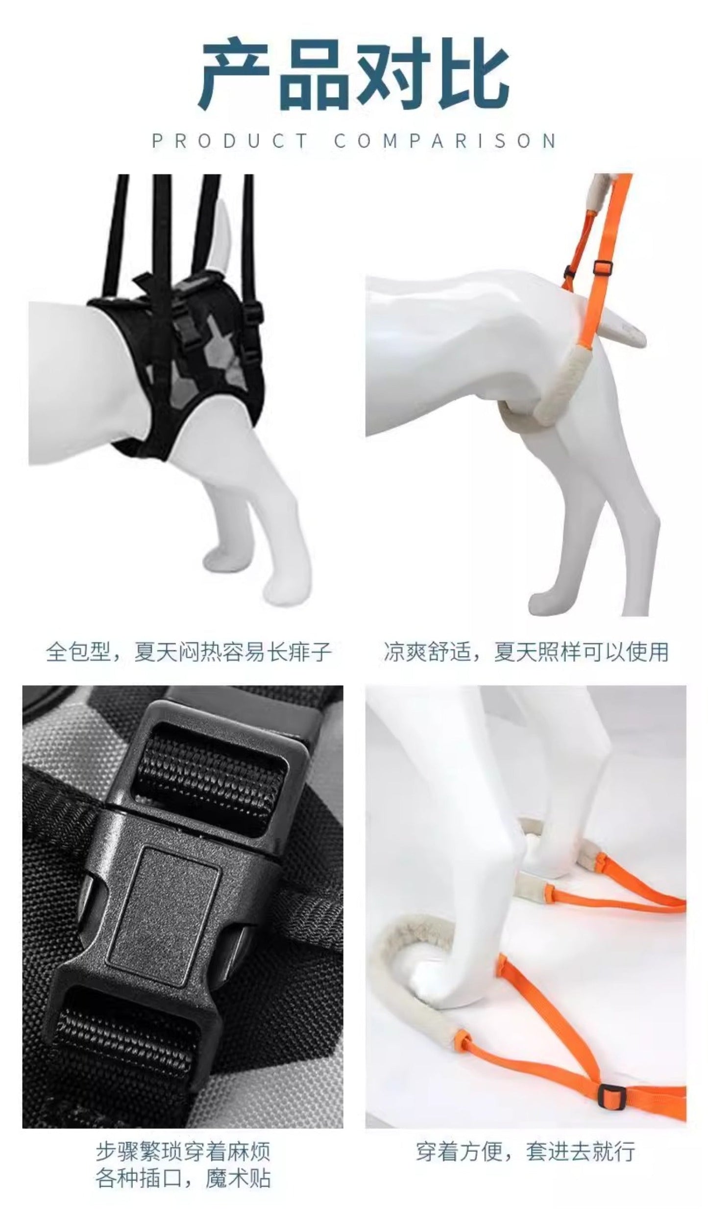 Rear-Leg Lift Support Sling for Senior Dogs – Mobility Aid Harness
